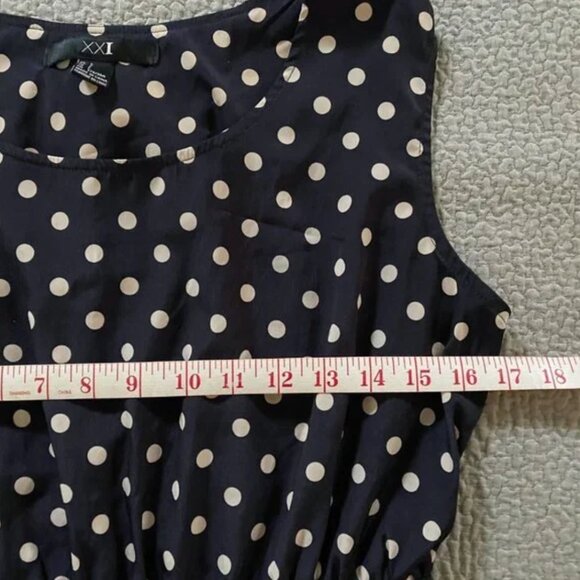 Forever 21 XXI - Polka Dot Open Back Sleeveless Peplum - Picture 6 of 8